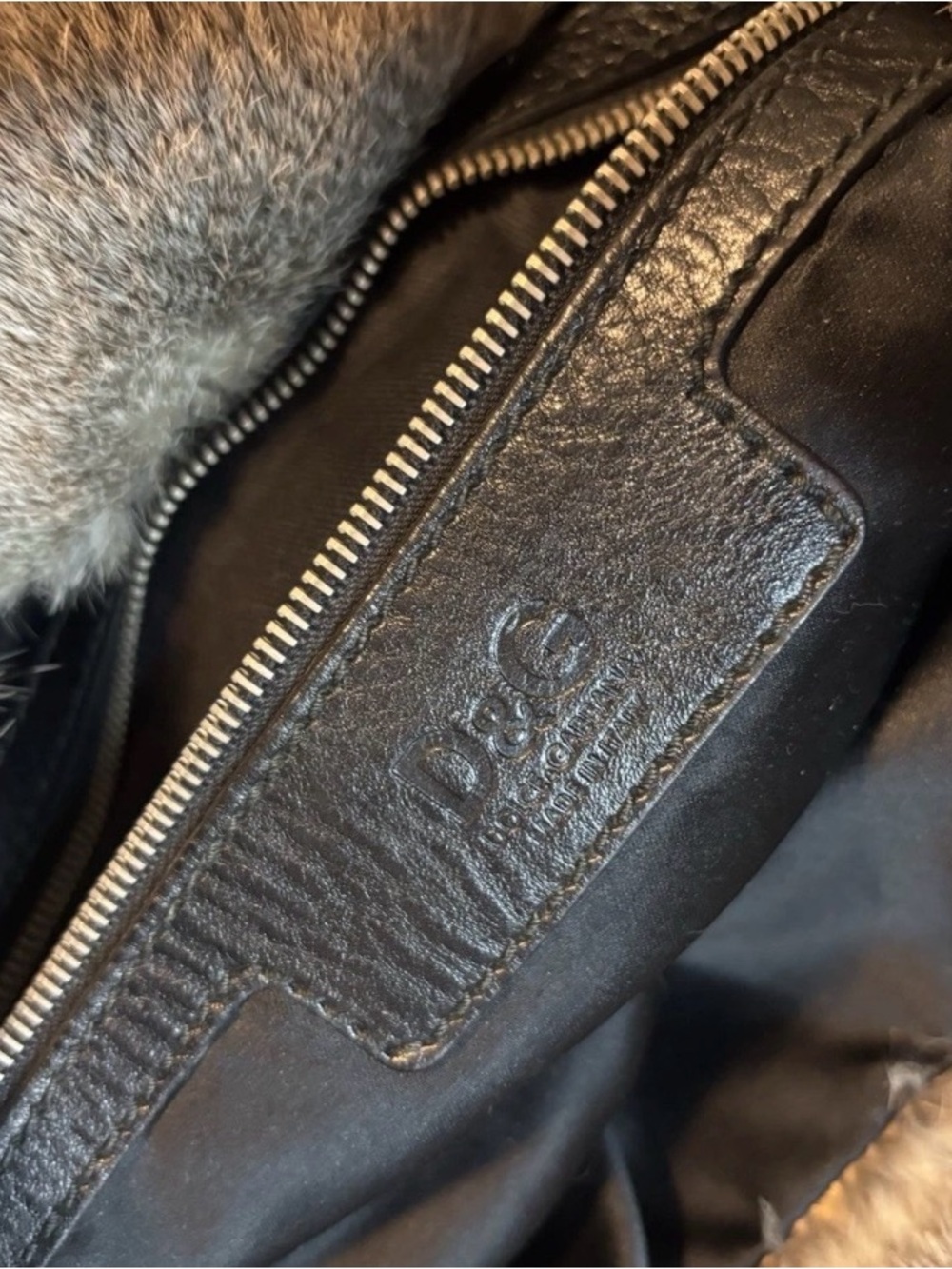 Dolce & Gabbana ($3900) Large Rabbit Fur Tote Bag AUTHENTIC - Picture 7 of 10